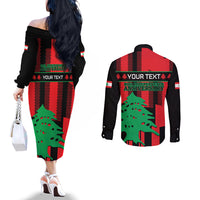 personalised-lebanon-independence-day-couples-matching-off-the-shoulder-long-sleeve-dress-and-long-sleeve-button-shirts-lebanese-cedar-80-years-of-anniversary