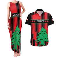 Personalised Lebanon Independence Day Couples Matching Tank Maxi Dress and Hawaiian Shirt Lebanese Cedar 80 Years Of Anniversary - Wonder Print Shop