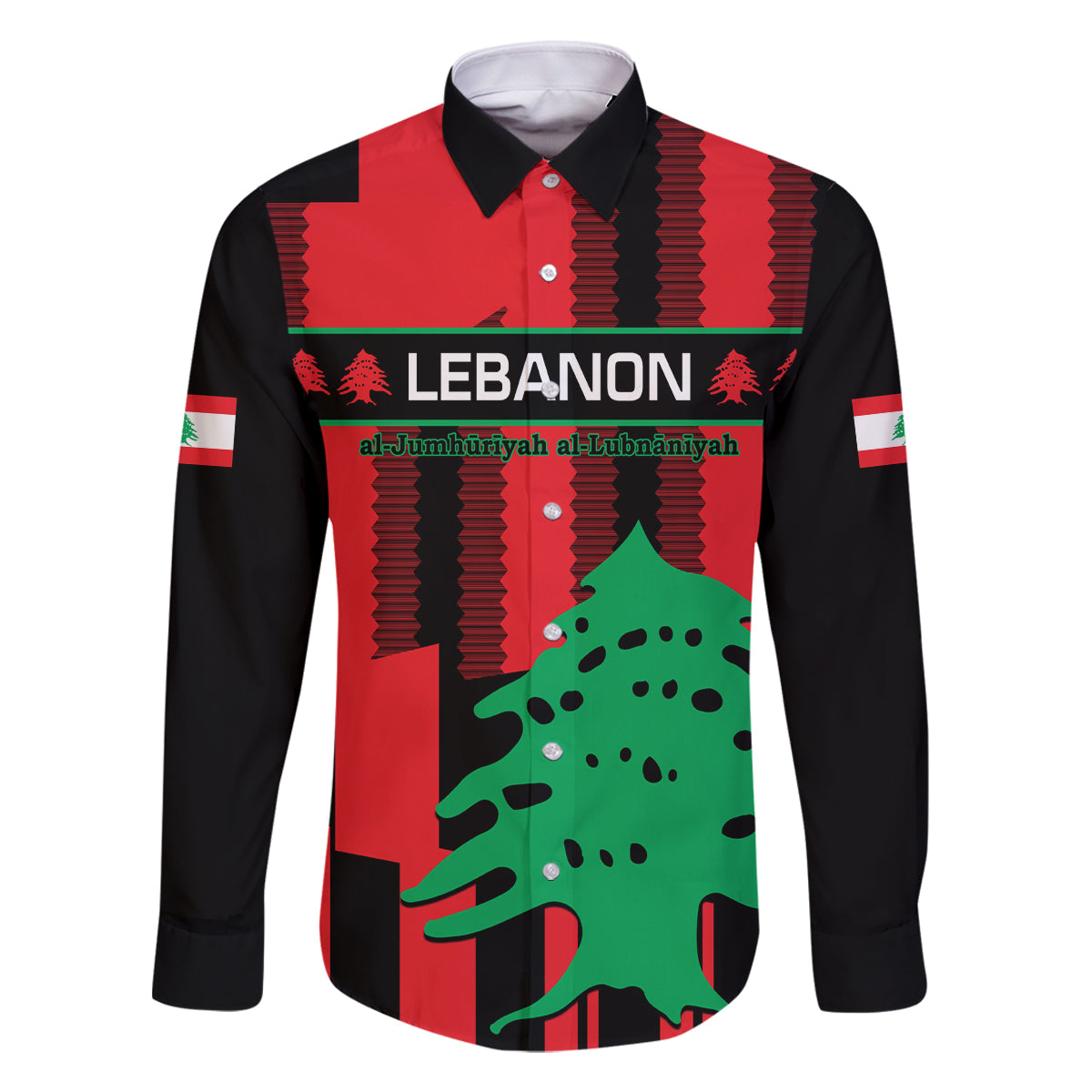 Personalised Lebanon Independence Day Family Matching Long Sleeve Bodycon Dress and Hawaiian Shirt Lebanese Cedar 80 Years Of Anniversary - Wonder Print Shop