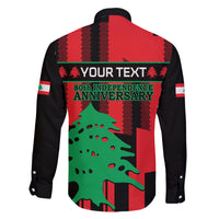 Personalised Lebanon Independence Day Family Matching Long Sleeve Bodycon Dress and Hawaiian Shirt Lebanese Cedar 80 Years Of Anniversary - Wonder Print Shop