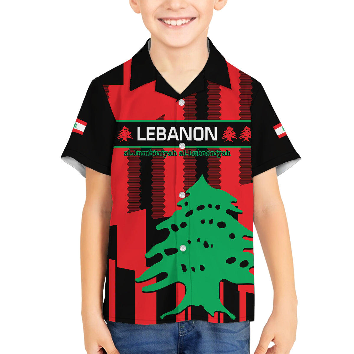 Personalised Lebanon Independence Day Family Matching Long Sleeve Bodycon Dress and Hawaiian Shirt Lebanese Cedar 80 Years Of Anniversary - Wonder Print Shop