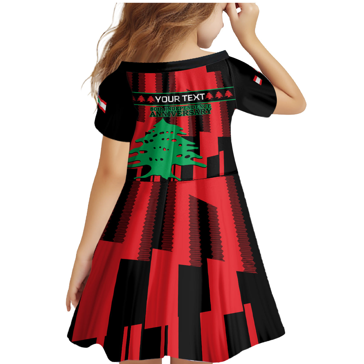 Personalised Lebanon Independence Day Family Matching Mermaid Dress and Hawaiian Shirt Lebanese Cedar 80 Years Of Anniversary - Wonder Print Shop