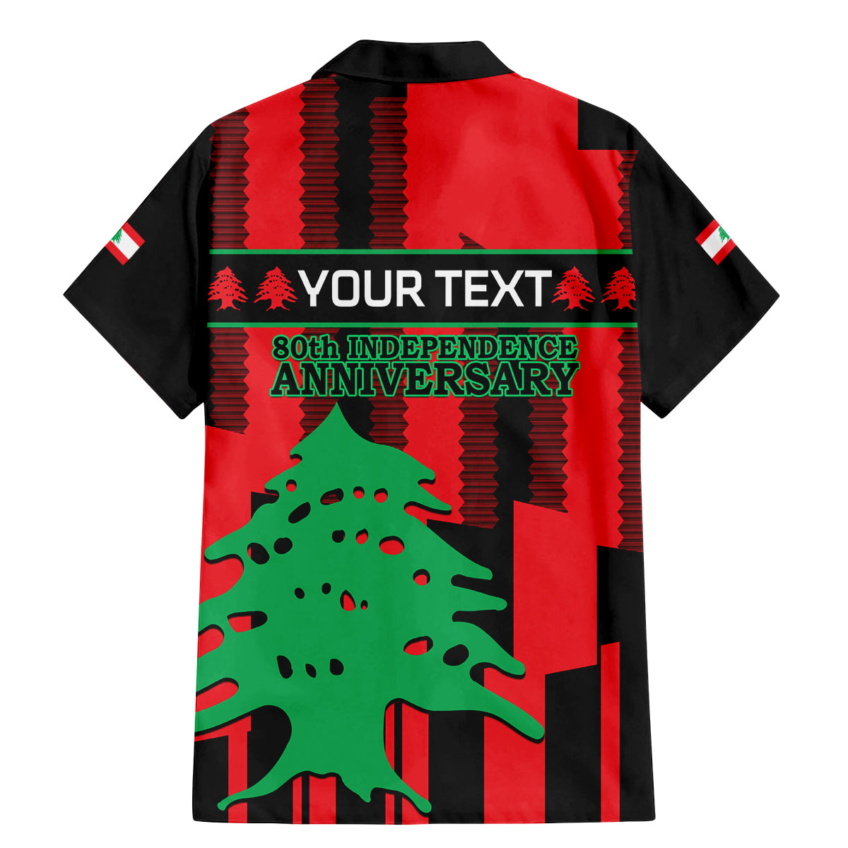 Personalised Lebanon Independence Day Family Matching Mermaid Dress and Hawaiian Shirt Lebanese Cedar 80 Years Of Anniversary - Wonder Print Shop