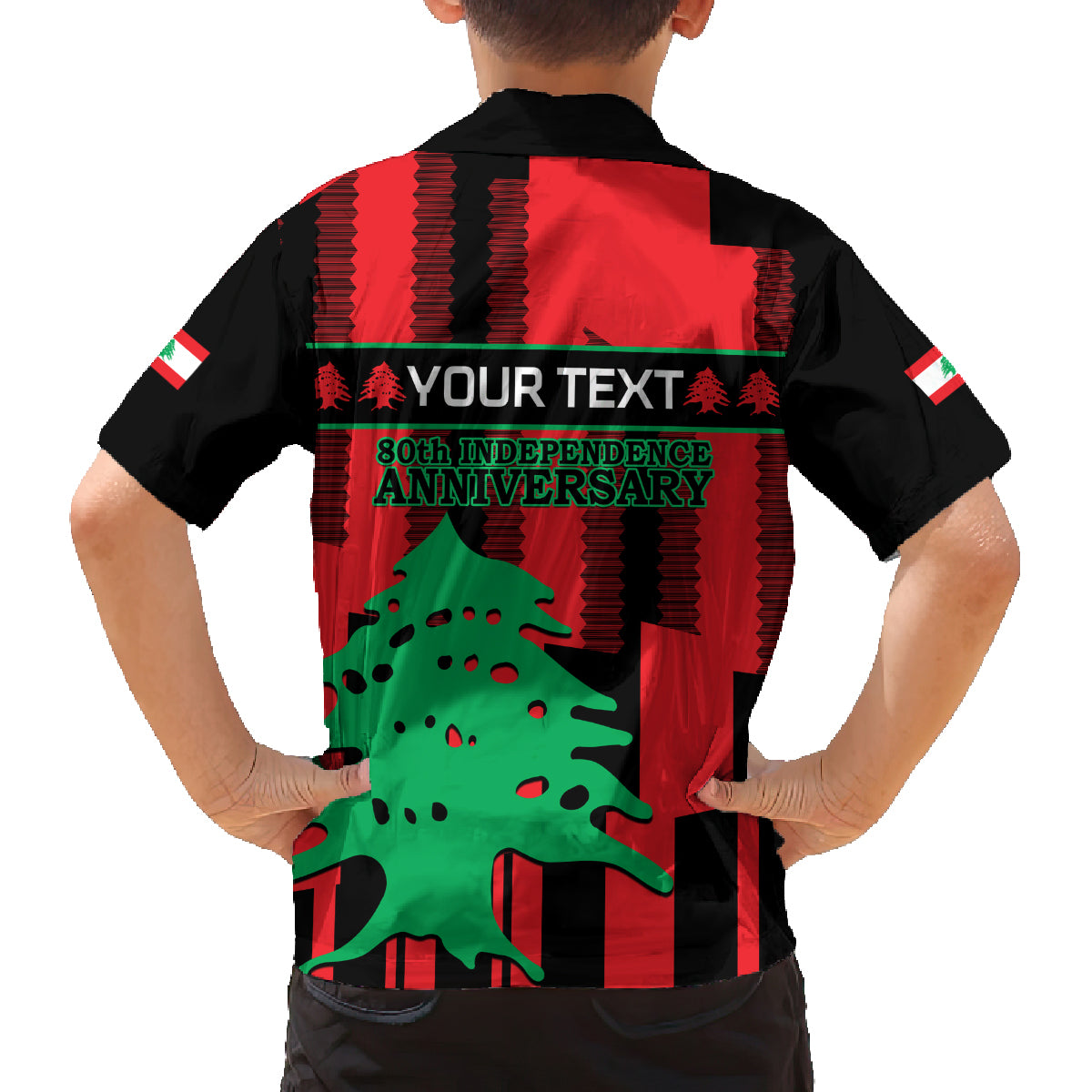 Personalised Lebanon Independence Day Family Matching Tank Maxi Dress and Hawaiian Shirt Lebanese Cedar 80 Years Of Anniversary - Wonder Print Shop