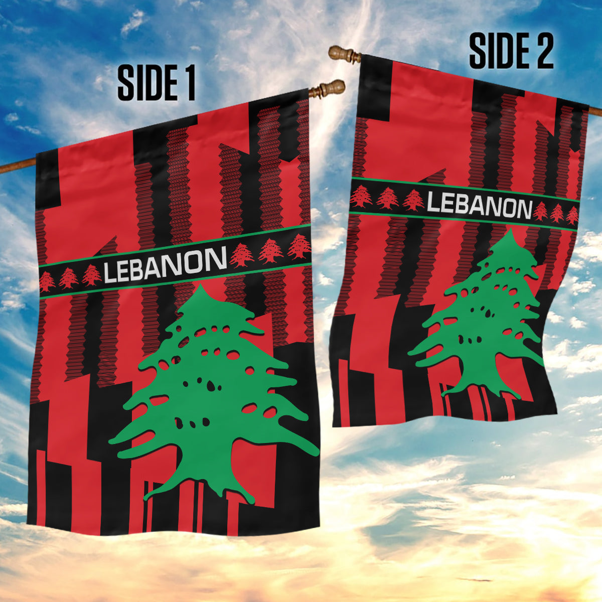 Personalised Lebanon Independence Day Garden Flag Lebanese Cedar 80 Years Of Anniversary - Wonder Print Shop