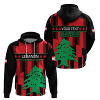 Personalised Lebanon Independence Day Hoodie Lebanese Cedar 80 Years Of Anniversary - Wonder Print Shop