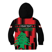 Personalised Lebanon Independence Day Kid Hoodie Lebanese Cedar 80 Years Of Anniversary - Wonder Print Shop