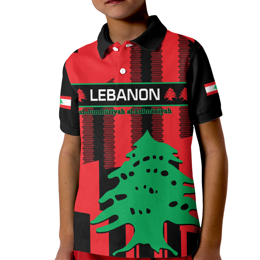 Personalised Lebanon Independence Day Kid Polo Shirt Lebanese Cedar 80 Years Of Anniversary - Wonder Print Shop