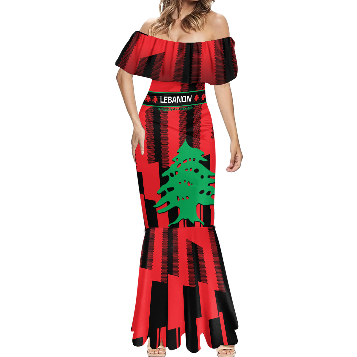 Personalised Lebanon Independence Day Mermaid Dress Lebanese Cedar 80 Years Of Anniversary - Wonder Print Shop