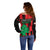 Personalised Lebanon Independence Day Off Shoulder Sweater Lebanese Cedar 80 Years Of Anniversary - Wonder Print Shop