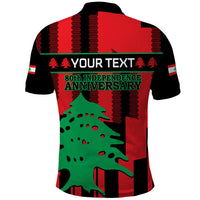 Personalised Lebanon Independence Day Polo Shirt Lebanese Cedar 80 Years Of Anniversary - Wonder Print Shop