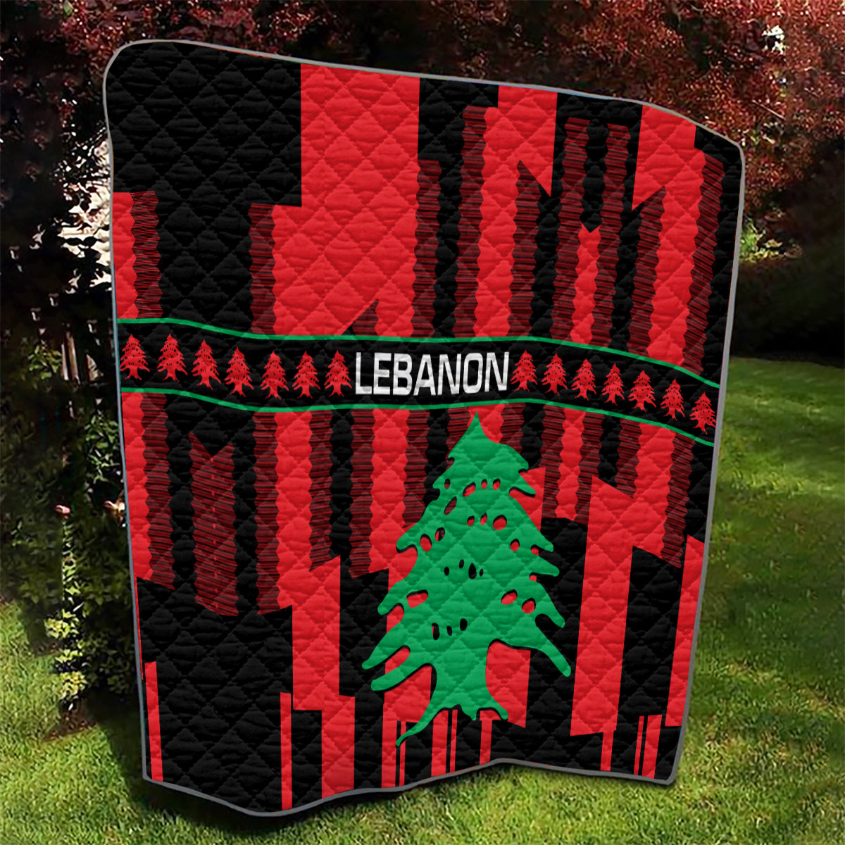 Personalised Lebanon Independence Day Quilt Lebanese Cedar 80 Years Of Anniversary - Wonder Print Shop