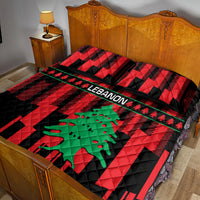 Personalised Lebanon Independence Day Quilt Bed Set Lebanese Cedar 80 Years Of Anniversary - Wonder Print Shop