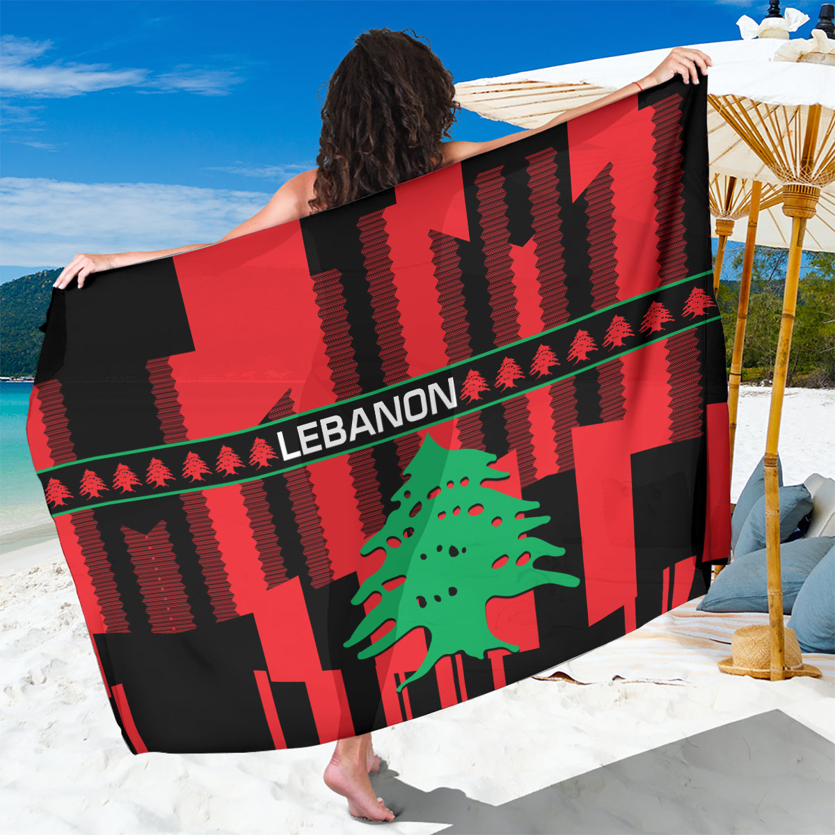 Personalised Lebanon Independence Day Sarong Lebanese Cedar 80 Years Of Anniversary - Wonder Print Shop
