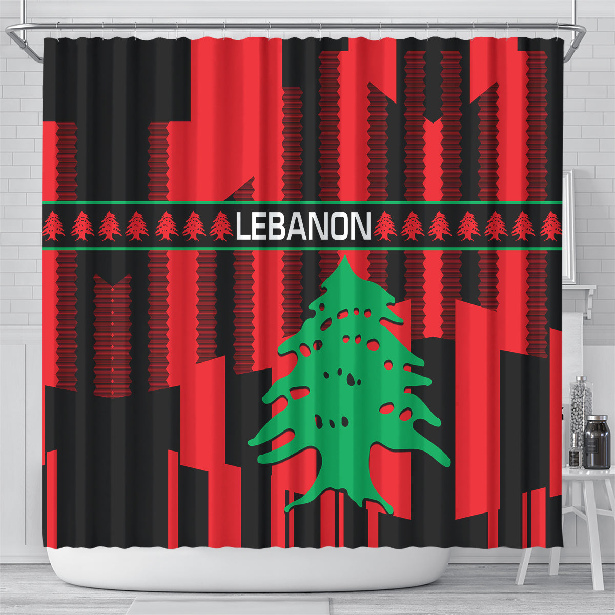 personalised-lebanon-independence-day-shower-curtain-lebanese-cedar-80-years-of-anniversary