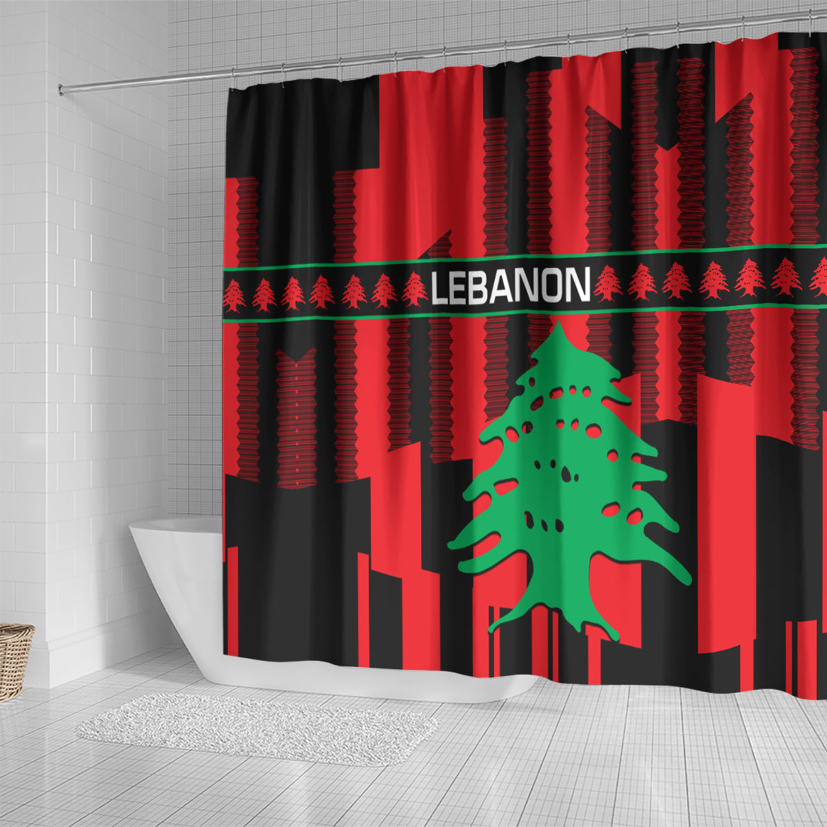 personalised-lebanon-independence-day-shower-curtain-lebanese-cedar-80-years-of-anniversary