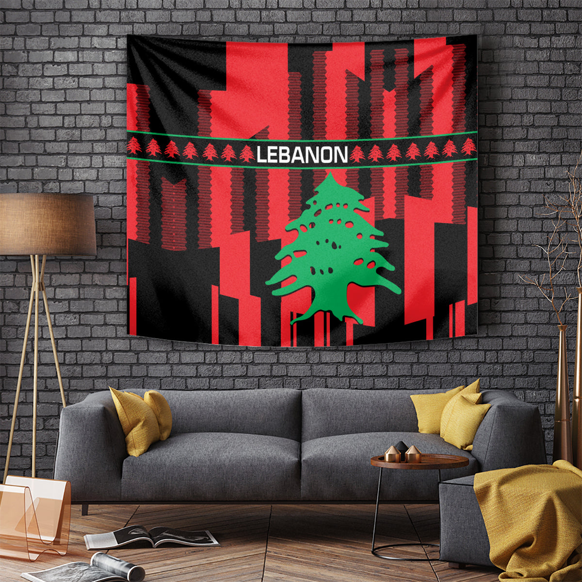 Personalised Lebanon Independence Day Tapestry Lebanese Cedar 80 Years Of Anniversary - Wonder Print Shop