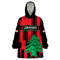 Personalised Lebanon Independence Day Wearable Blanket Hoodie Lebanese Cedar 80 Years Of Anniversary - Wonder Print Shop