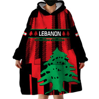 Personalised Lebanon Independence Day Wearable Blanket Hoodie Lebanese Cedar 80 Years Of Anniversary - Wonder Print Shop