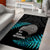 New Zealand Silver Fern Rugby Area Rug Pacific 2023 Kia Haka Kiwis With Maori Ta Moko - Wonder Print Shop