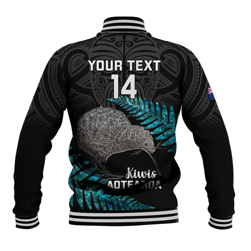 Custom New Zealand Silver Fern Rugby Baseball Jacket Pacific 2023 Kia Haka Kiwis With Maori Ta Moko - Wonder Print Shop