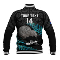 Custom New Zealand Silver Fern Rugby Baseball Jacket Pacific 2023 Kia Haka Kiwis With Maori Ta Moko - Wonder Print Shop