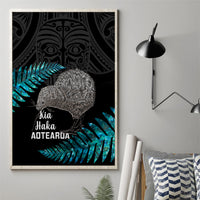 New Zealand Silver Fern Rugby Canvas Wall Art Pacific 2023 Kia Haka Kiwis With Maori Ta Moko - Wonder Print Shop