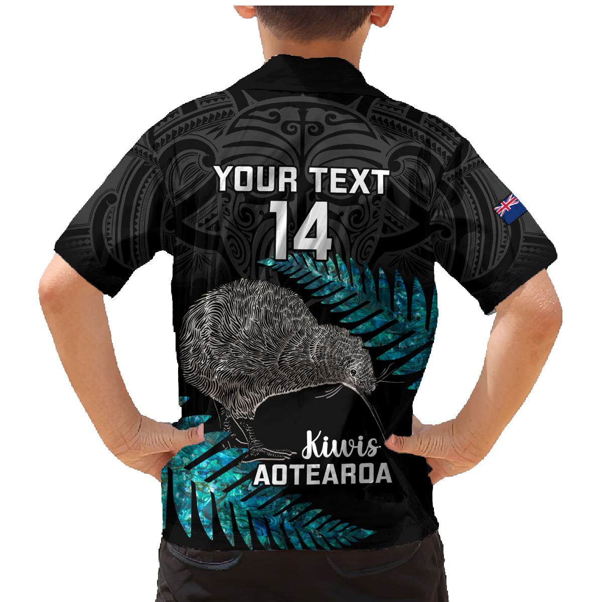 Custom New Zealand Silver Fern Rugby Family Matching Mermaid Dress and Hawaiian Shirt Pacific 2023 Kia Haka Kiwis With Maori Ta Moko - Wonder Print Shop