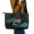 New Zealand Silver Fern Rugby Leather Tote Bag Pacific 2023 Kia Haka Kiwis With Maori Ta Moko - Wonder Print Shop