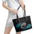 New Zealand Silver Fern Rugby Leather Tote Bag Pacific 2023 Kia Haka Kiwis With Maori Ta Moko - Wonder Print Shop