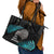 New Zealand Silver Fern Rugby Leather Tote Bag Pacific 2023 Kia Haka Kiwis With Maori Ta Moko - Wonder Print Shop