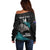 Custom New Zealand Silver Fern Rugby Off Shoulder Sweater Pacific 2023 Kia Haka Kiwis With Maori Ta Moko - Wonder Print Shop