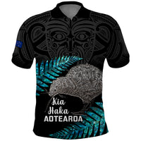 Custom New Zealand Silver Fern Rugby Polo Shirt Pacific 2023 Kia Haka Kiwis With Maori Ta Moko - Wonder Print Shop