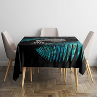 New Zealand Silver Fern Rugby Tablecloth Pacific 2023 Kia Haka Kiwis With Maori Ta Moko - Wonder Print Shop