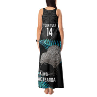 Custom New Zealand Silver Fern Rugby Tank Maxi Dress Pacific 2023 Kia Haka Kiwis With Maori Ta Moko - Wonder Print Shop