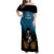 Custom Fiji Tapa Rugby Family Matching Off Shoulder Maxi Dress and Hawaiian Shirt Pacific 2023 Go Fijian Bati - Wonder Print Shop