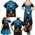 Custom Fiji Tapa Rugby Family Matching Summer Maxi Dress and Hawaiian Shirt Pacific 2023 Go Fijian Bati - Wonder Print Shop