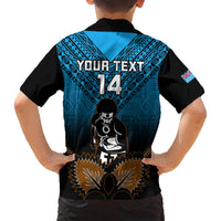 Custom Fiji Tapa Rugby Kid Hawaiian Shirt Pacific 2023 Go Fijian Bati - Wonder Print Shop