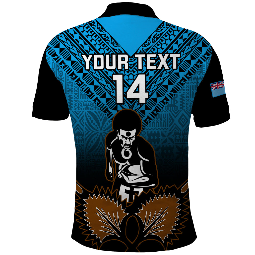 Custom Fiji Tapa Rugby Polo Shirt Pacific 2023 Go Fijian Bati - Wonder Print Shop