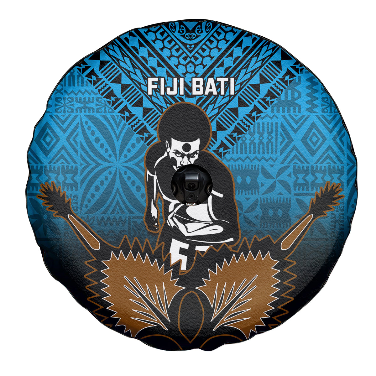 Fiji Tapa Rugby Spare Tire Cover Pacific 2023 Go Fijian Bati - Wonder Print Shop