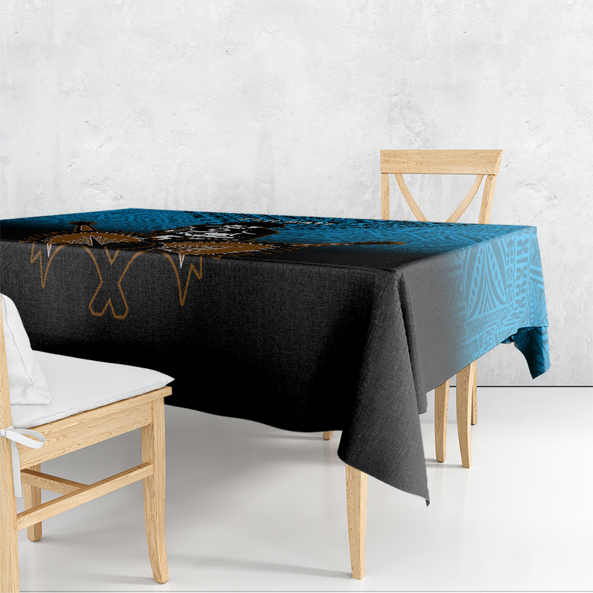 Fiji Tapa Rugby Tablecloth Pacific 2023 Go Fijian Bati - Wonder Print Shop