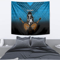 Fiji Tapa Rugby Tapestry Pacific 2023 Go Fijian Bati - Wonder Print Shop