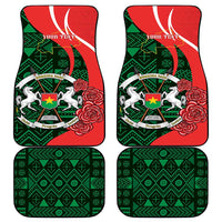Personalised Burkina Faso Republic Day Car Mats Happy 66th Anniversary - Bogolan Pattern - Wonder Print Shop