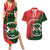 Personalised Burkina Faso Republic Day Couples Matching Summer Maxi Dress and Hawaiian Shirt Happy 66th Anniversary - Bogolan Pattern - Wonder Print Shop
