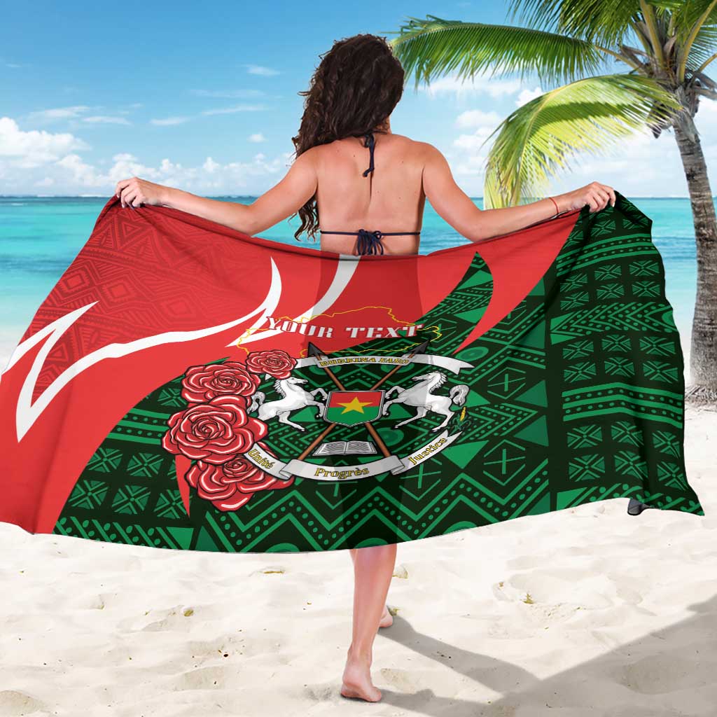 Personalised Burkina Faso Republic Day Sarong Happy 66th Anniversary - Bogolan Pattern - Wonder Print Shop