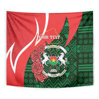 Personalised Burkina Faso Republic Day Tapestry Happy 66th Anniversary - Bogolan Pattern - Wonder Print Shop