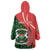 Personalised Burkina Faso Republic Day Wearable Blanket Hoodie Happy 66th Anniversary - Bogolan Pattern - Wonder Print Shop