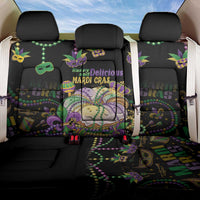Happy And Delicious Mardi Gras Back Car Seat Cover King Cake And Luxury Beadeds - Wonder Print Shop