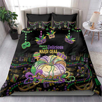 Happy And Delicious Mardi Gras Bedding Set King Cake And Luxury Beadeds - Wonder Print Shop