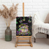 Happy And Delicious Mardi Gras Canvas Wall Art King Cake And Luxury Beadeds - Wonder Print Shop